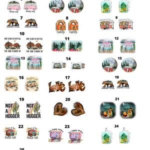 Overglaze Decals, Camping - Ceramic decals - Enamel Decal - Fusible Decal - Glass Fusing Decal ~ Waterslide Decal 4019