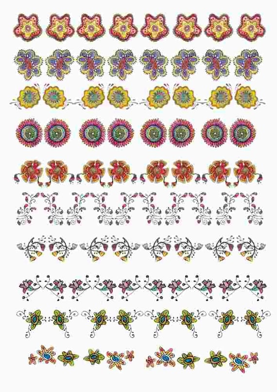 Craft Supplies & Tools Ceramics & Pottery Ceramic Decals Enamel Decal Handpicked Garden Bouquet