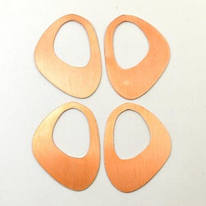 Raw Copper Metal Blanks, Various Gauges and Width, Copper Stamping Blanks with Hole, Blanks for Earrings or Pendant, Jewelry Supplies, #171