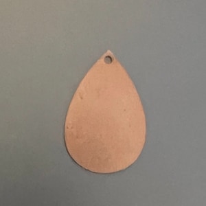 Kupfer Rohlinge - 860# Drop for Decal # Tropfen Kupfer Rohling - 24 Gauge, Massiv