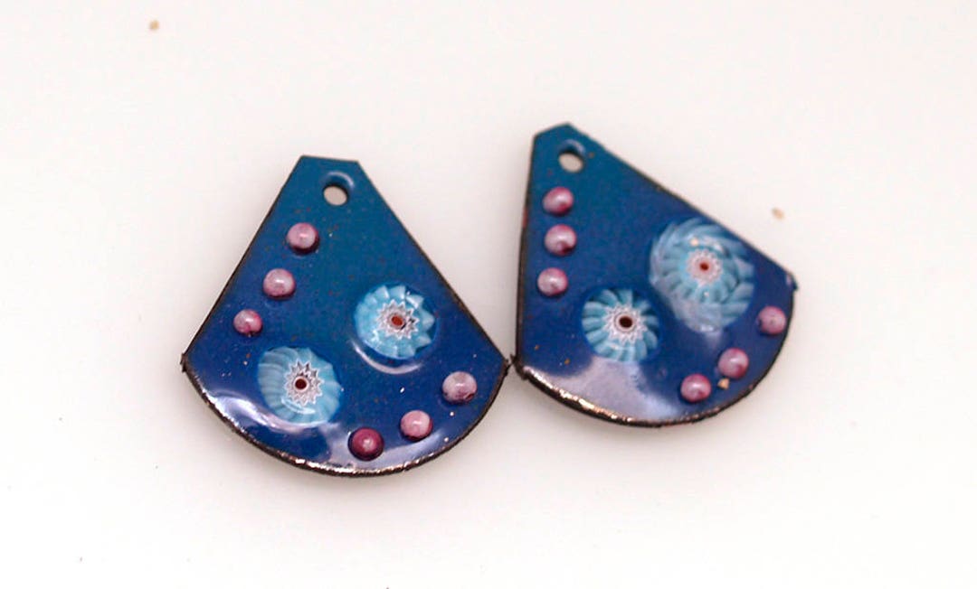Enameled Copper Enameled Jewelry Jewelry Making Boho Etsy