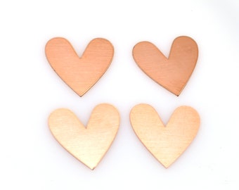 Copper Blanks - 348# Heart copper blank , stamped  solid copper, round  stamping blank, personalized  , copper blank, raw copper