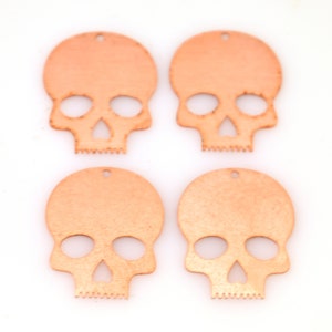 Copper Blanks - 587# Halloween skull copper blank -  24 Gauge, raw Solid