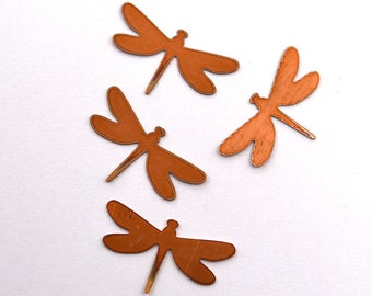 Copper Blanks - 113# Dragonfly copper blank , stamped enamel , solid copper,  stamping blank, personalized  copper blank, raw copper