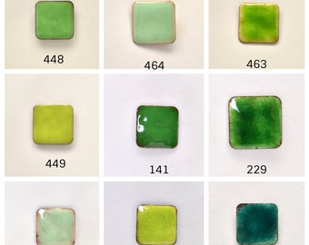 Pearly&#39;s Enamel Powder Greens 3oz. (85gr.) Great for torch/kiln/Cloisonné and Wet Packing Enameling