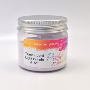 Poudre d'émail Pearly's n° 151 violet clair translucide 3 oz. (85 g) Idéal pour l'émaillage au chalumeau/au four/cloisonné et humide image 3
