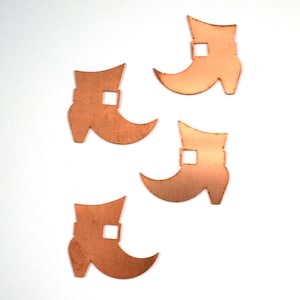 Clearance!!! 633# Pack of 55, Halloween Boots copper blank -  24 Gauge, raw Solid