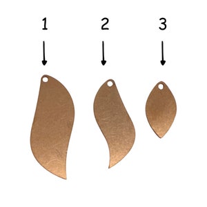 Kupferrohlinge - 899 # New - Abstrakter Kupferrohling, gestempelte Emaille, massives Kupfer, Stanzrohling, personalisierter Kupferrohling, rohes Kupfer