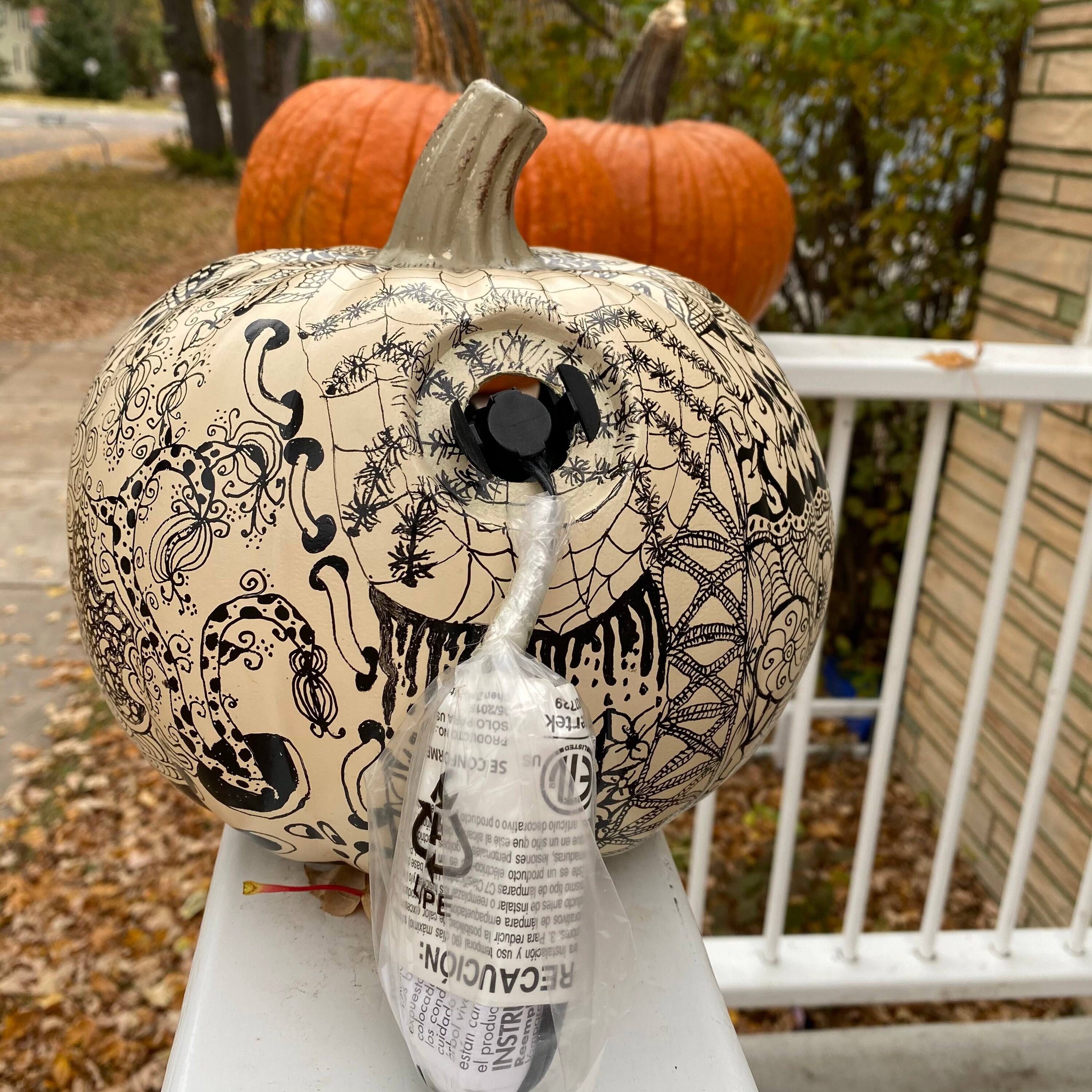 Halloween Decor Light up Pumpkin Jack-o-Lantern Day of the | Etsy