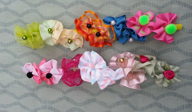Dog Grooming Bows Assortment 20 round bows  10 pairs image 1