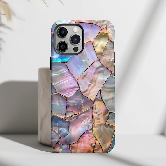 Iridescent Pearl Mosaic Multicolor Sea Shell Aesthetic