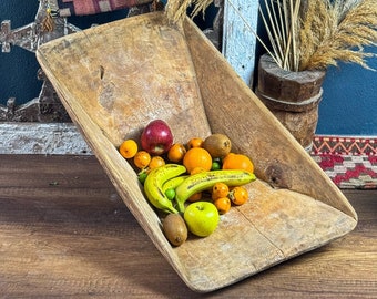Rechteckiger Obstteller aus Walnussholz, Vintage Obstteller, Präsentationsteller aus Holz, rustikaler Obstteller, Servierteller aus Holz, Holzteller