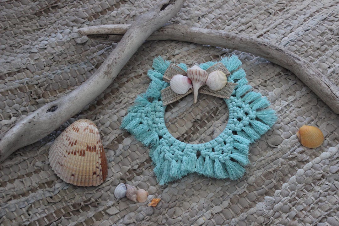 Macrame Using Seashells Coastal Seashell Macrame Wreath - Etsy