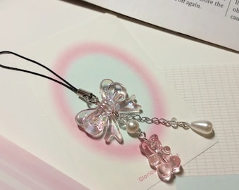 Pinky Gummibärchen Handyanhänger | Ästhetischer Schlüsselbund Charms Pink