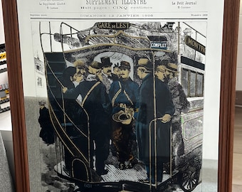 Miroir Publicitaire Sérigraphie Petit Journal - "12 janvier 1896"