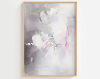 Purple White Modern Abstract Wall Art - Printable Wall Art - Minimalist art print Wall Decor Contemporary Living Room Art - DIGITAL DOWNLOAD
