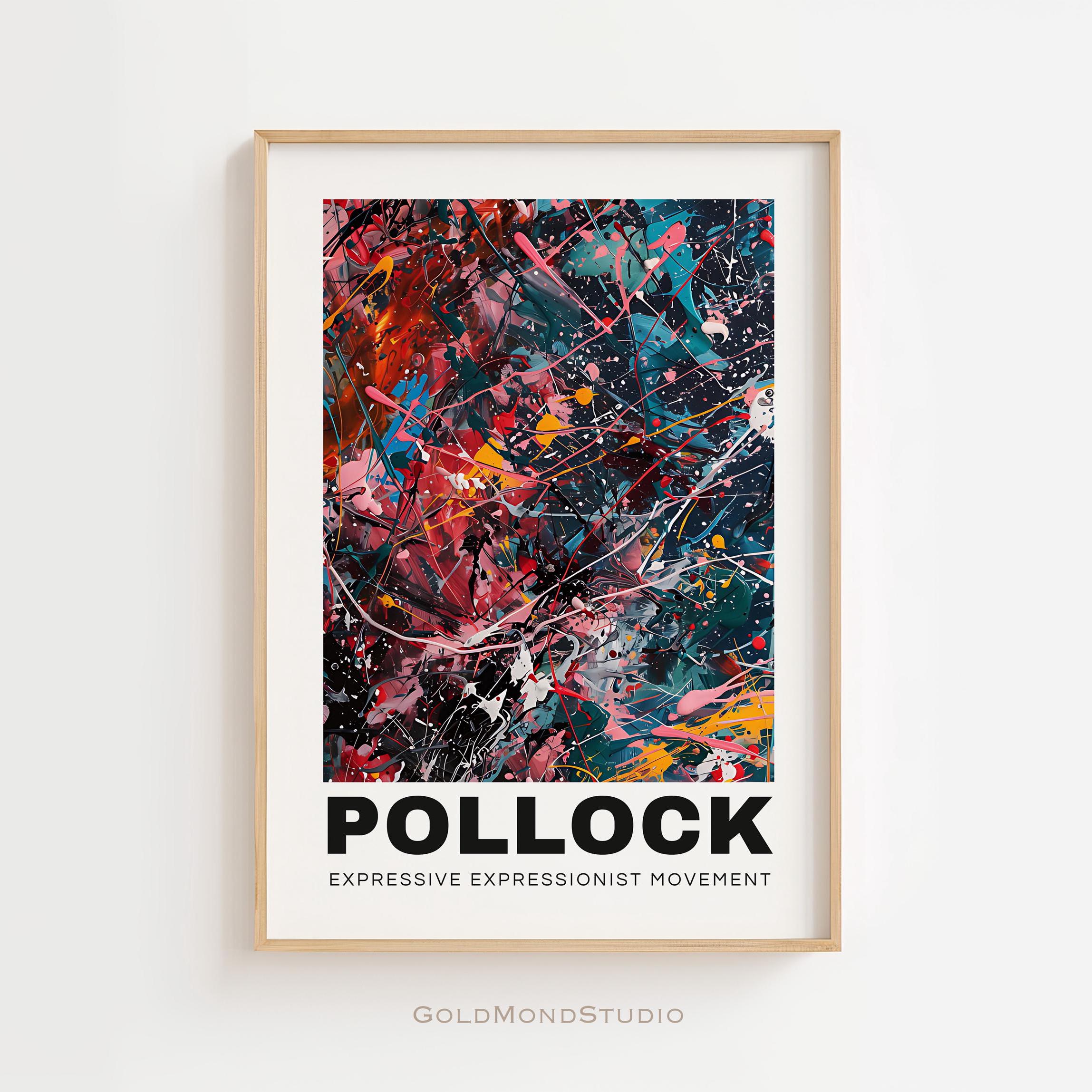 Pollock Poster, Jackson Pollock Print, Pollock Wall Art, Modern