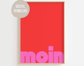 Modern Abstract Art, Pink Wall Print, Printable Wall Art, Abstract Poster, Wall Decor,Contemporary,Multicolor,Living Room, DIGITAL DOWNLOAD