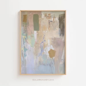 Beige Pastel Modern Abstract Wall Art - Printable Wall Art - Minimalist art print Wall Decor Contemporary Living Room Art - DIGITAL DOWNLOAD