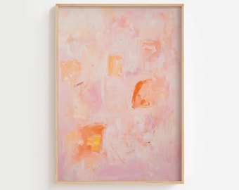 Orange Pink Moderne abstrakte Kunst Wanddeko abstrakte Kunstdruck Poster Wandkunst Wanddekoration Minimalistisch Wall Art DIGITAL DOWNLOAD