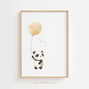 Baby panda print, Panda Poster, Nursery wall art, Printable wall art, Wall decoration, Baby Shower, Watercolor wall art, DIGITAL DOWNLOAD