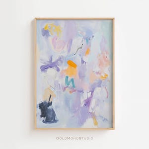 Modern Abstract Wall Art Purple Orange - Printable Wall Art - Expressionist art print - Wall Decor - Contemporary Art - DIGITAL DOWNLOAD