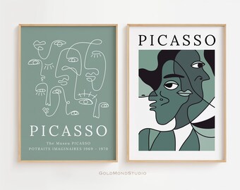 Picasso Poster Set, Picasso Print, Picasso Wall Art, modern wall art, Minimalist Poster, Wall Decor, Living Room, Wall Art, DIGITAL DOWNLOAD