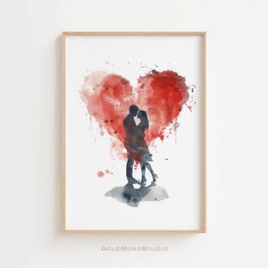 Liebes Poster als Wanddeko, Liebespaar, Wandkunst, Wanddekoration, Wohnzimmer Dekoration, moderne Kunst, DIGITALER DOWNLOAD