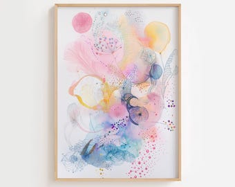 Abstract Printable Wall Art - colorful modern Wall Art - Minimalist art print - Wall Decor - Contemporary Living Room Art - DIGITAL DOWNLOAD