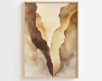 Abstract art print, Watercolor Wall Art, Abstract Landscape, Printable Wall Art, Wall Decor, Contemporary art, Living Room, DIGITAL DOWNLOAD