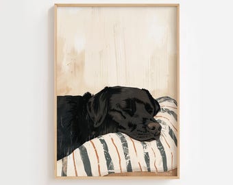 Dog Print, Modern Wall Art, Labrador Print, Vintage Print, Dog lovers, Bedroom wall art, mid century modern, Wall Art, DIGITAL DOWNLOAD