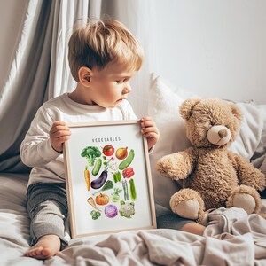 Gemüse Poster, Regenbogen Gemüse, Klassenzimmer Poster, Kinderzimme Wandkunst, Pädagogische Poster, MONTESSORI Poster, Digital Download
