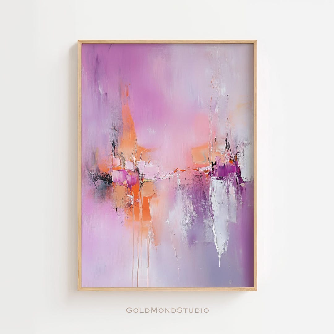 Purple Modern Abstract Printable Wall Art I Minimalist Art Print I ...