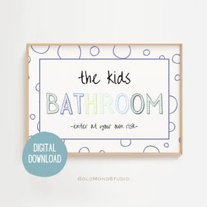 Bathroom Poster, Kids Bathroom Poster, Nursery Room Wall Art, Playroom ...