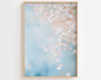 Blue Modern Abstract Floral Art - modern Wall Art - Printable Wall Art . Minimalist art print - Wall Decor - Contemporary - DIGITAL DOWNLOAD
