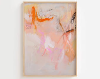 Orange Pink Moderne abstrakte Kunst Wanddeko abstrakte Kunstdruck Poster Wandkunst Wanddekoration Minimalistisch Wall Art DIGITAL DOWNLOAD