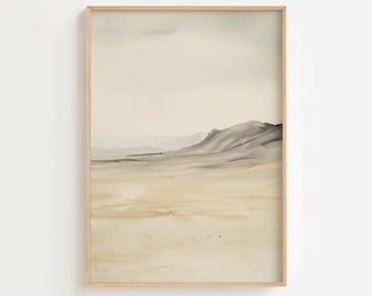 minimalist Landscape Watercolor Art Print - Printable Wall Decor for Living Room and a gift for her and home, home decor, DOWNLOAD