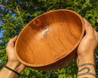 手作りの木製ボウル｜エポキシ樹脂でひび割れを修復