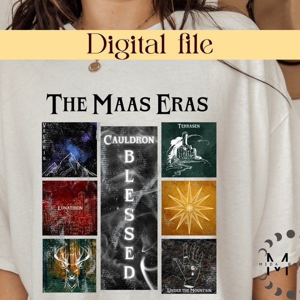 Sarah J. Maas Eras Tour PNG, The Mass Tour Digital Download, Acotar Shirt, Crescent City Merch, Throne Of Glass Merch File, SJM Fan Apparel