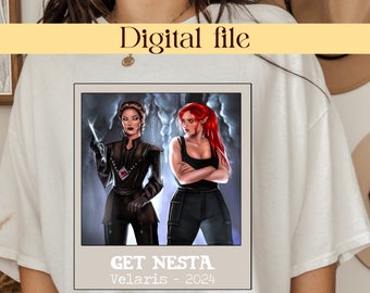 Sarah J. Maas Crescent City PNG, The Mass Tour Digitaler Download, Acotar Shirt, Crescent City Merch, Nesta Bryce Merch-Datei, SJM Fan Apparel