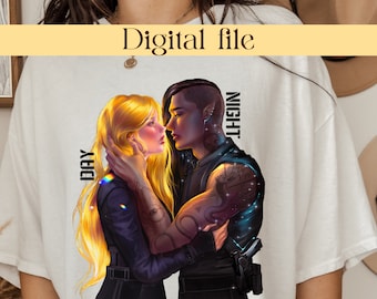 Sarah J. Maas Crescent City PNG, Ruhn und Lidia Digitaler Download, Acotar, Crescent City Merch, Nesta Bryce Merch File, SJM Fan Apparel