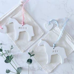 Personalised Clay Horse Ornament: Handmade Horse Lover Gift
