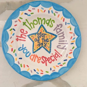 Celebration Plate Star of the Day family plate for all your special occasions