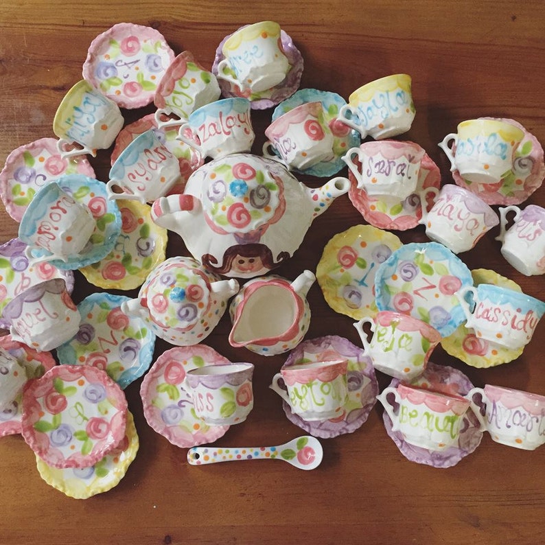 Personalized Tea Party Favors // Handpainted Child's Sized Etsy