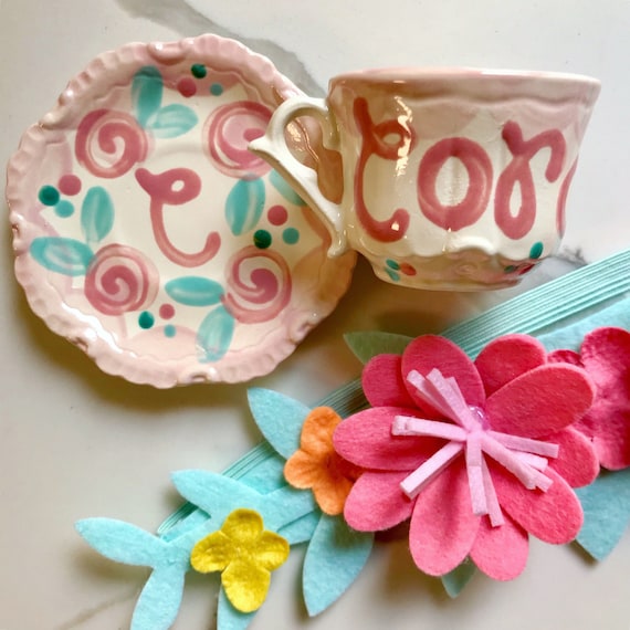 personalized tea party set
