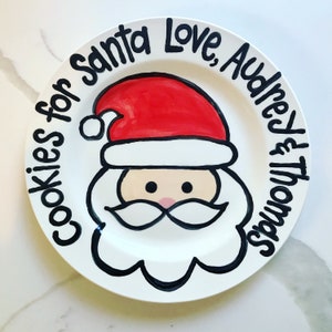 Cookies for Santa personalized plate / Christmas Plate
