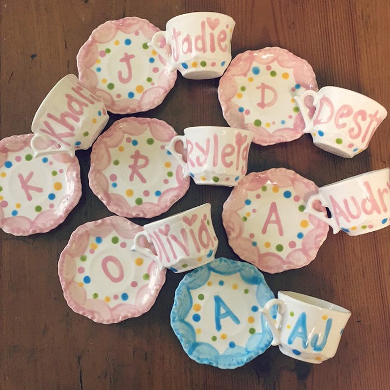 Personalized Tea Party Favors // Handpainted Child's Sized Etsy