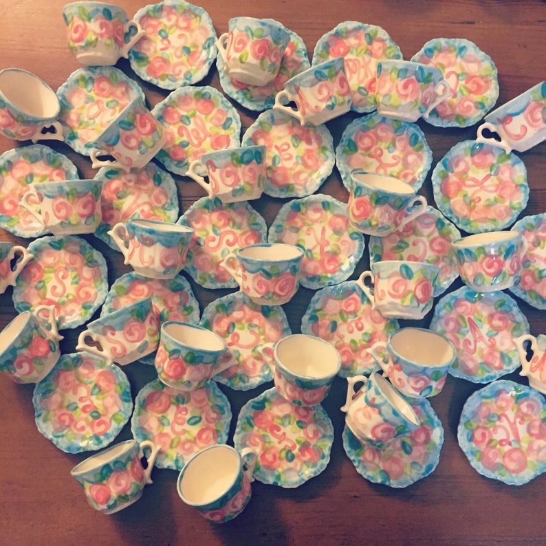 Personalized Tea Party Favors // Handpainted Child's Sized Etsy