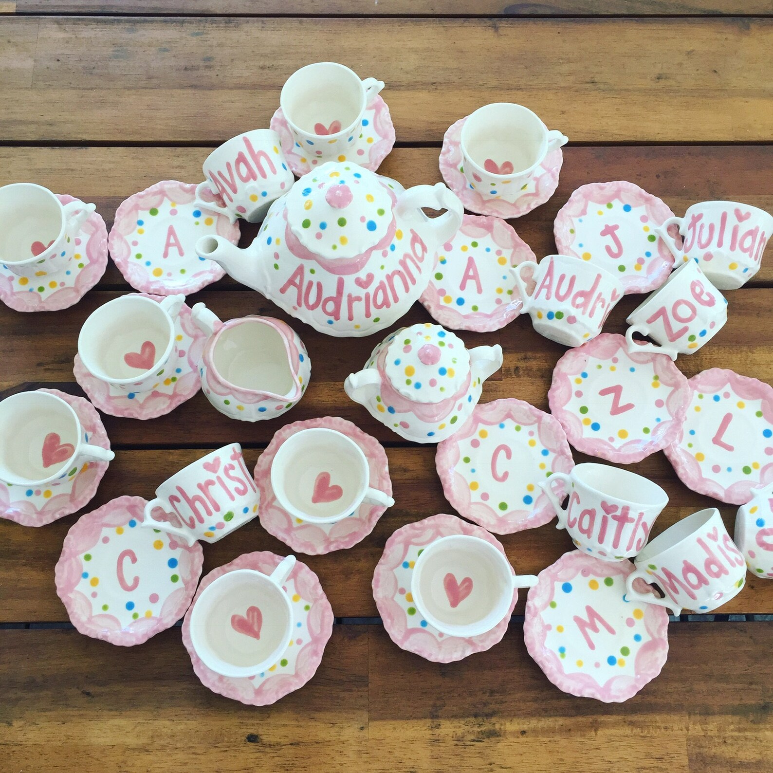 personalized tea party set
