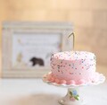 Personalized Smash Cake Stand: Hand-Painted Ceramic First Birthday